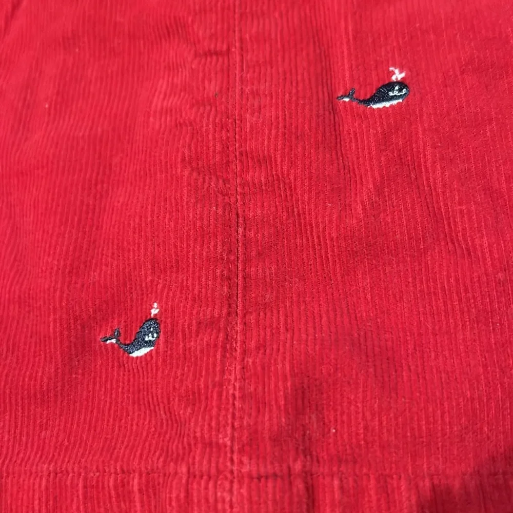 Gymboree Whale Watching (2003 line) Red Embroidered Corduroy Skirt Size 4